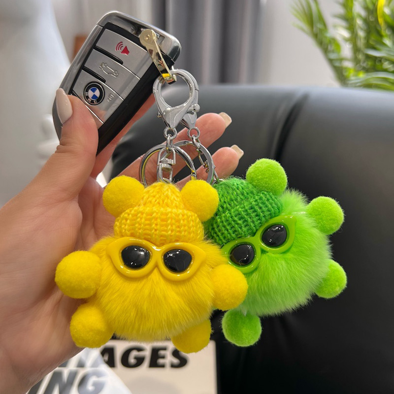 Imitation Mao Small Coal Ball Pendant Car Key Bag Cartoon Plush Sunglasses Coal Ball Doll Trendy Cool Mao Mao Key Chain Imitation Mao Small Coal Ball Pendant Car Key Bag Cartoon Plush Sunglasses Coal Ball Doll Trendy Cool Mao Mao Key Chain