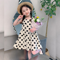 女童連衣裙夏裝2024新款小女孩公主裙兒童裙子女寶童裝夏天衣服潮