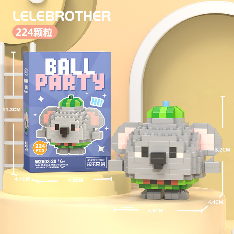 Compatible con bloques de construcción de micropartículas de LEGO juguetes educativos para niños Asamblea regalo de dibujos animados muñeca niños y niñas puesto