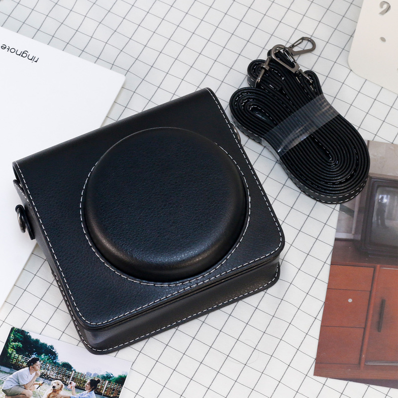 Suitable for Fuji Instax Square Sq1/40 Camera Bag Brown Retro Pu Leather Camera Protection Cosmetics Bag