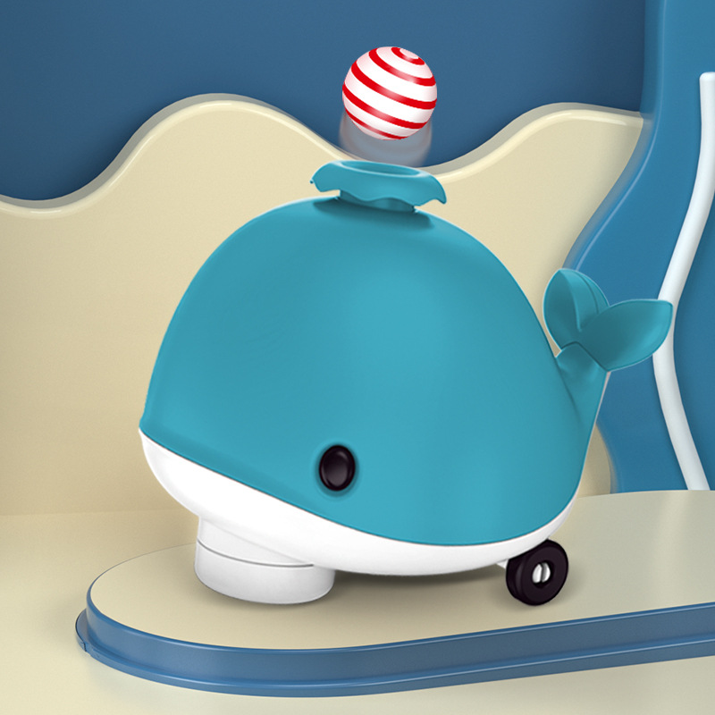 Diversión suspensión soplado bola eléctrica juguetes de los niños música ligera Universal de conducción ballena juguetes de modelado de dibujos animados al por mayor
