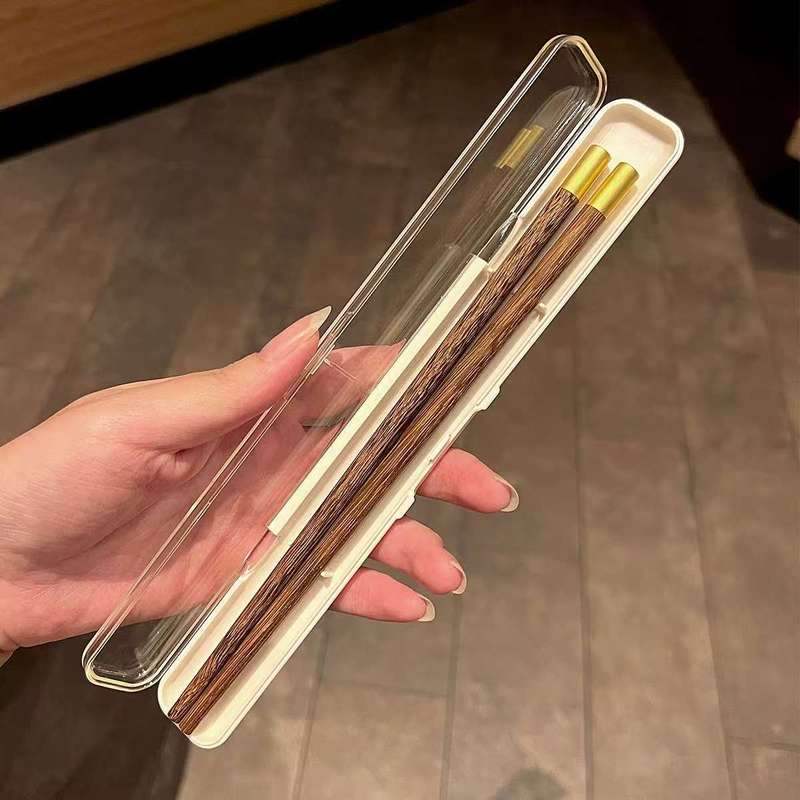 便携式木筷户外外出一人一筷子盒单人儿童学生成人木筷收纳套装|undefined