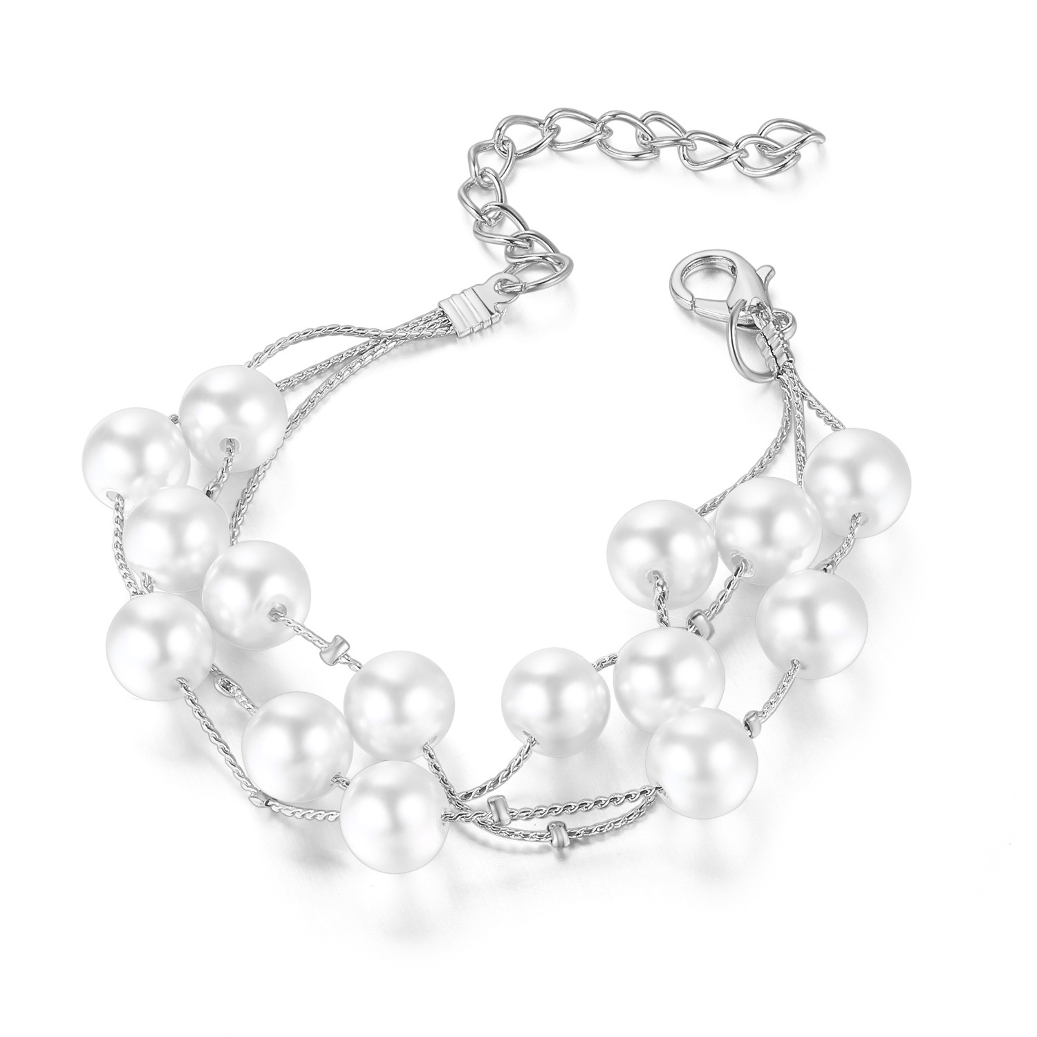 Fashion Geometric Copper Beaded Womenu0027S Bracelets Earrings Necklace 3 Piece Set