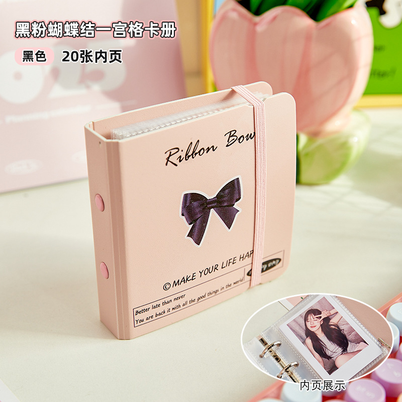 Álbum de tarjetas fresco pequeño estilo ins Folleto nuevo álbum de fotos Polaroid de alto valor para niñas persiguiendo estrellas Álbum de almacenamiento de tarjetas pequeñas de 3 pulgadas