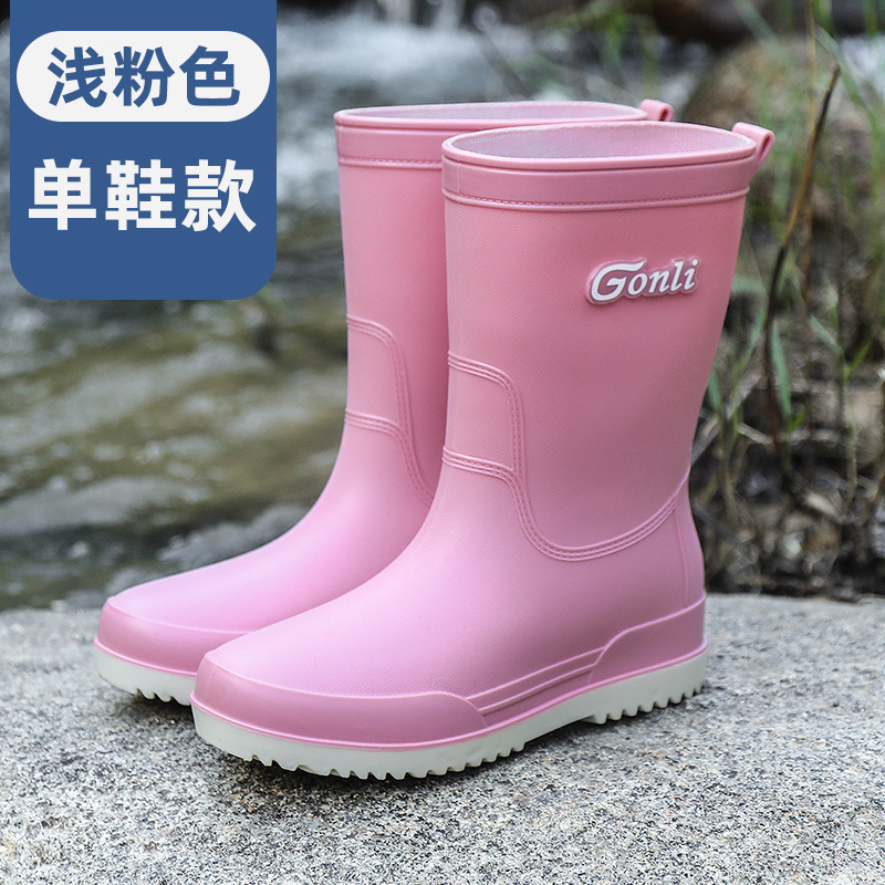 Botas de lluvia de mujer zapatos de lluvia de mujer 2023 nuevas botas de lluvia de barril alto para mujeres comercio exterior de Corea del Sur al por mayor transfronterizo