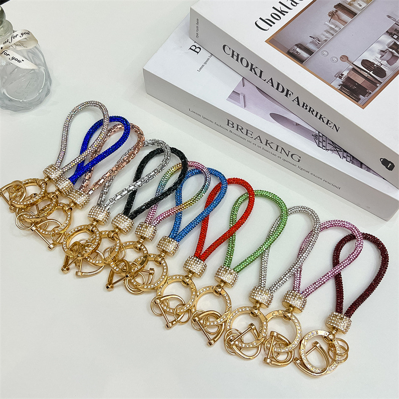 New diy gas car key chain hanging chain high sense bow hand accessories female gas car hand rope pearl wholesale