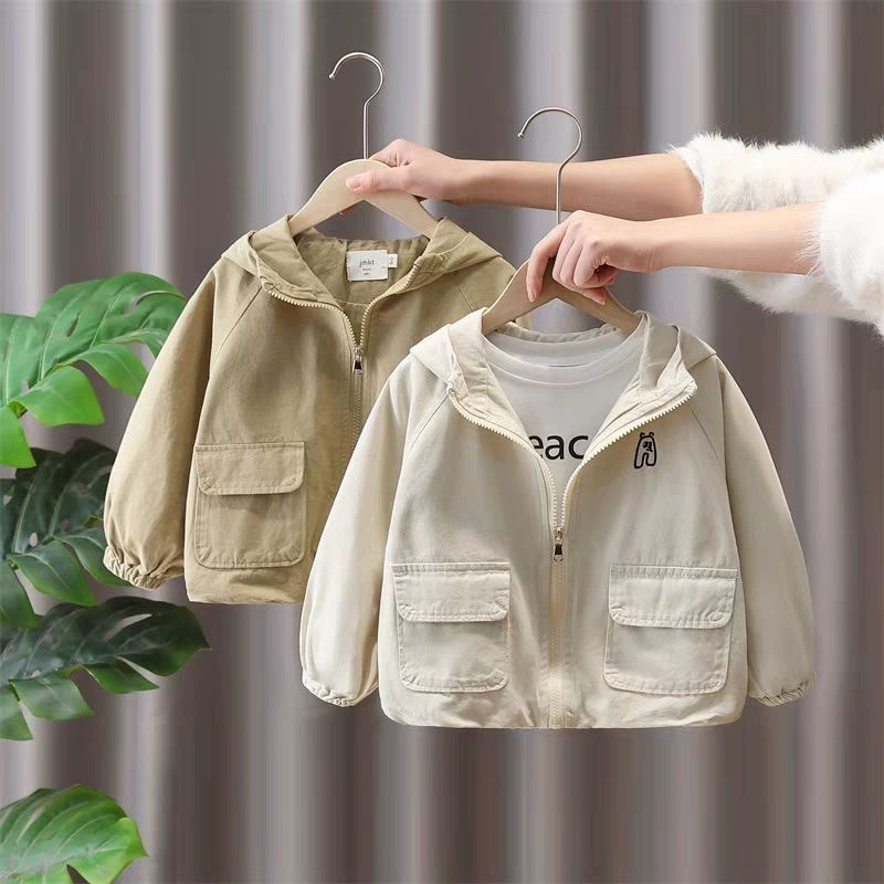 Детская верхняя одежда весна-осень 2025, новая одежда для мальчиков, весенний корейский стиль, стильный тонкий жакет, модный топ