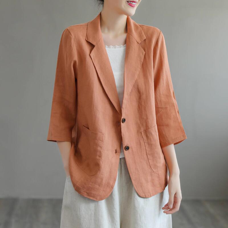 All-Match Small Casual Suit Jacket Women's Spring and Summer New Small Suit Seven-point Sleeve Top Women's Sun Protection Cardigan All-Match Small Casual Suit Jacket Women's Spring and Summer New Small Suit Seven-point Sleeve Top Women's Sun Protection Cardigan