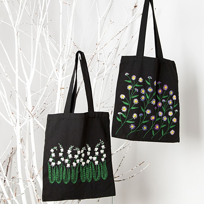 Bordado bolsa de lona bordado DIY estudiante bolsa de tela solo hombro adulto hecho a mano principiante material bolsa Suzhou bordado cinta bordado