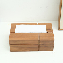 创意黑胡桃木纸抽盒实木纸巾盒日式客厅木制多功能收纳盒北欧家居