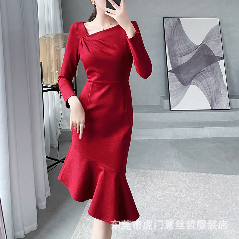 1209 Temperament dress High Sense Elegant and Generous Engagement Party Evening Dress-The price shall not be less than 228