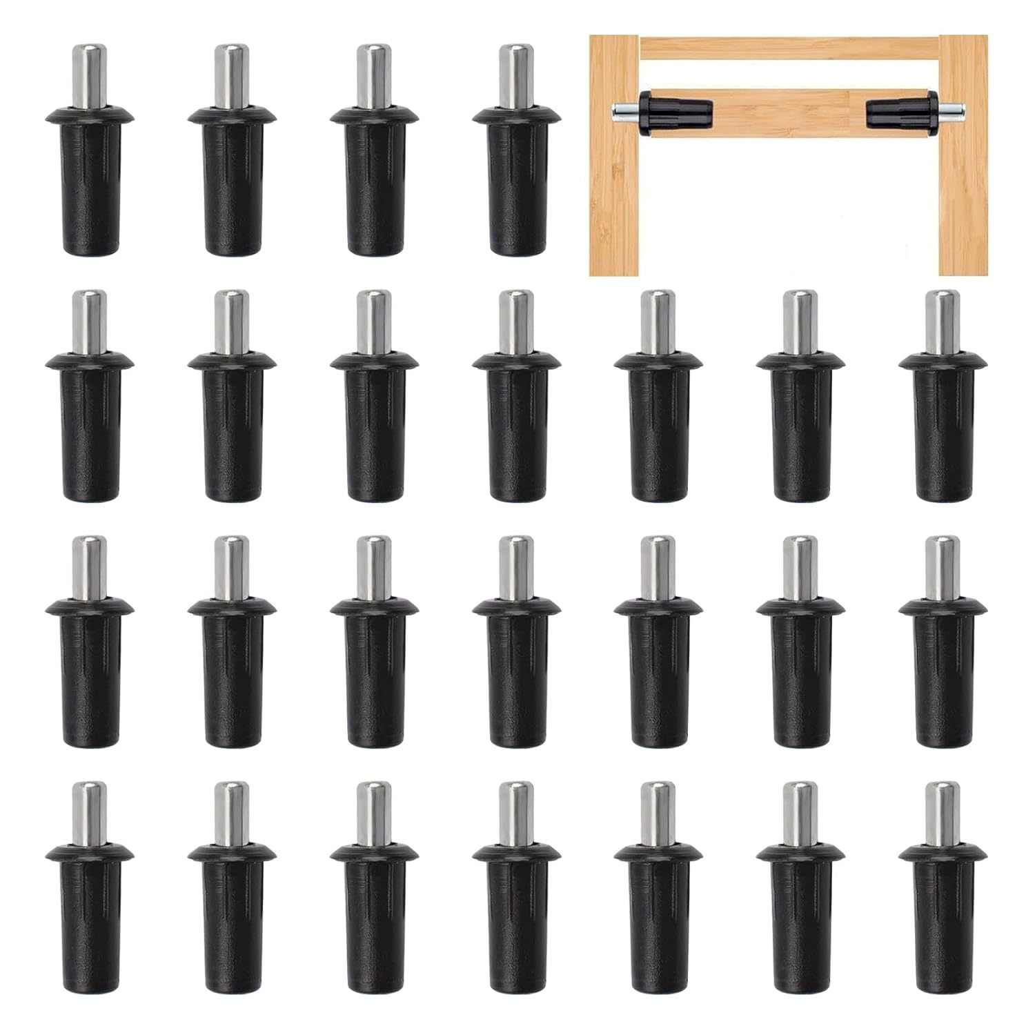 36 Black Spring Latches, Plastic Silencer Furniture Door Panel Bl