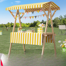 摊位车摆摊实木移动架可折叠展示台地摊架子促销花车展示市集夜市