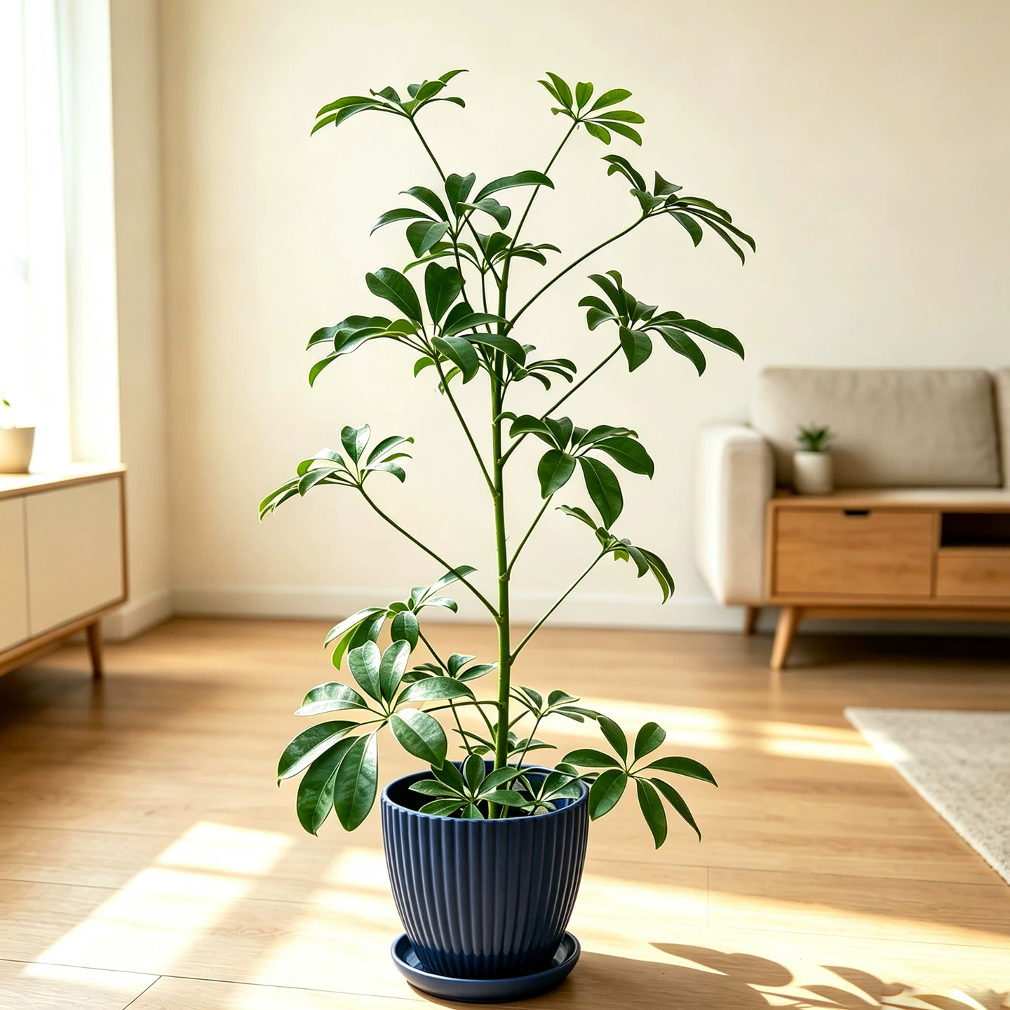 鸭架木80-90cm+简约蓝盆
