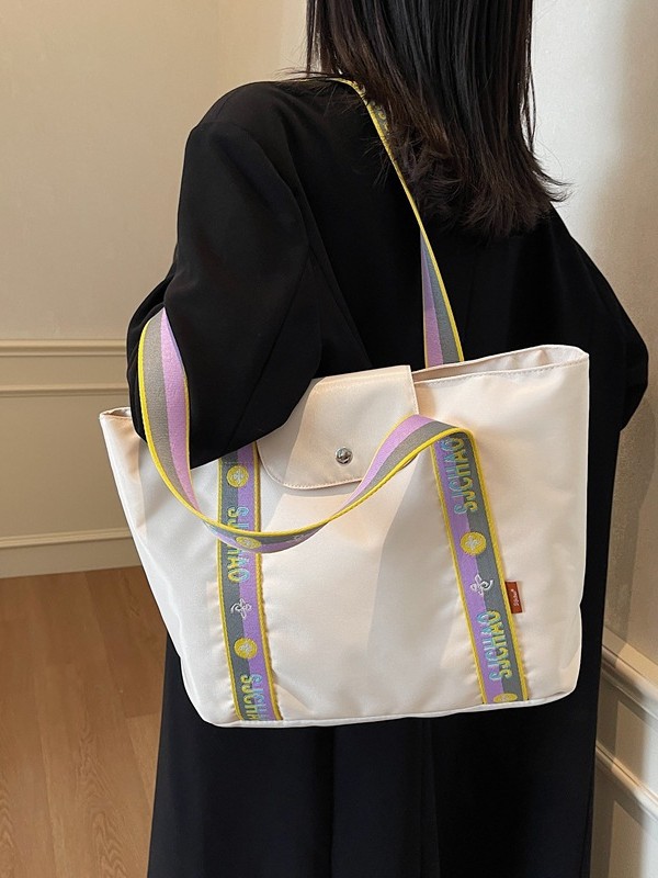 Bolsa de tela de nylon impermeable de gran capacidad, bolsa de mujer casual, bolsa de hombro, bolsa diaria de estudiantes, nueva bolsa de viaje