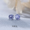 Base zirconium, universal small earrings, silver 925 sample, simple and elegant design, wholesale