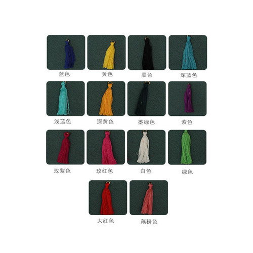 Direct factory supply colorful 6cm hoop earring tassels with sewing thread for boxes, bags, clothing and accessories