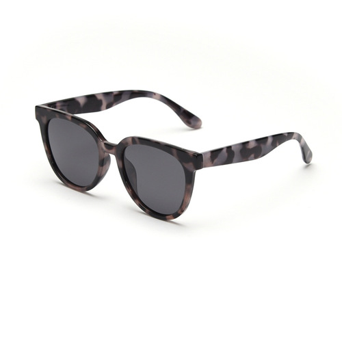 D5010 New Korean style milk tea color round polarized sunglasses for women ins internet celebrity retro simple street photography sunglasses