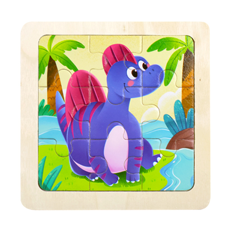 Fábrica directa de niños pequeños 9 piezas de dibujos animados de madera plano rompecabezas puzzle puzzle juguetes de educación temprana para bebés image 27