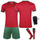 2425 European Cup Portugal home football uniform suit No. 7 C Luo jersey No. 8 B fee Jersey children suit