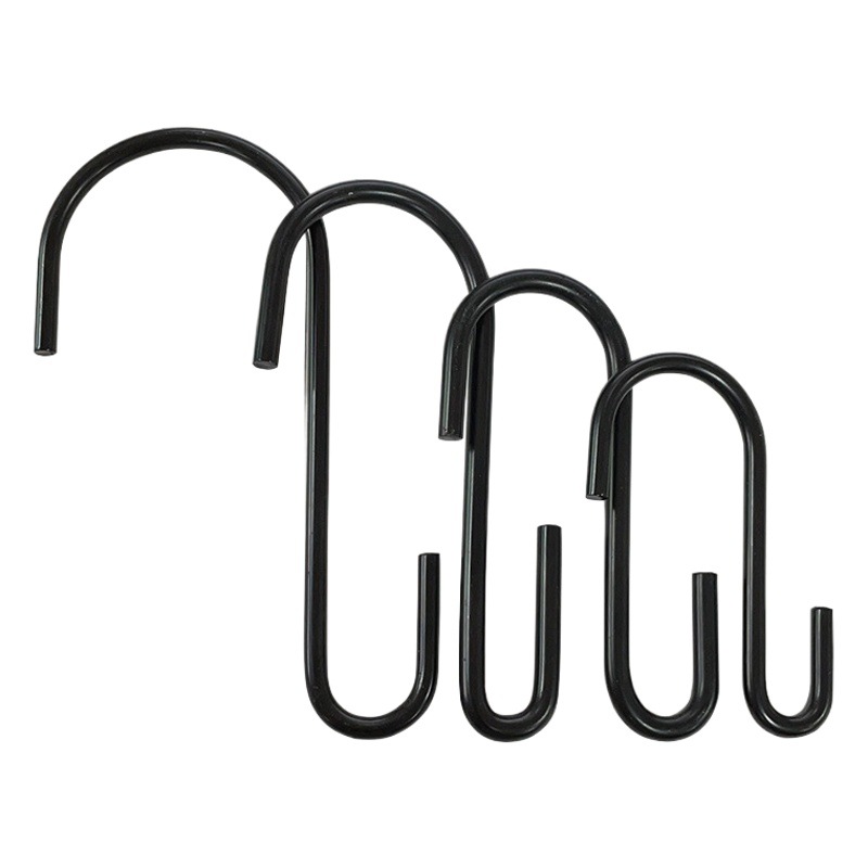 Ganchos para estantes de almacenamiento, ganchos metálicos de hierro en forma de S, ganchos curvos delgados de doble cabeza en forma de S para cocina del hogar, venta al por mayor