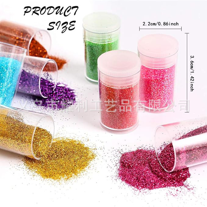 【Brillo para Uñas】Polvo de brillo iridiscente ultrafino en botella, decoración de resina con brillo DIY a prueba de fugas, polvo para venta al por mayor transfronteriza.