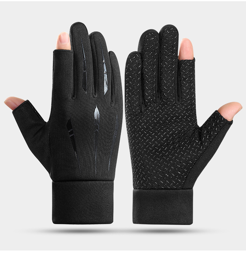 Men's Cycling Gloves Touch Screen Warm Anti-slip Winter Driving_voghion.com