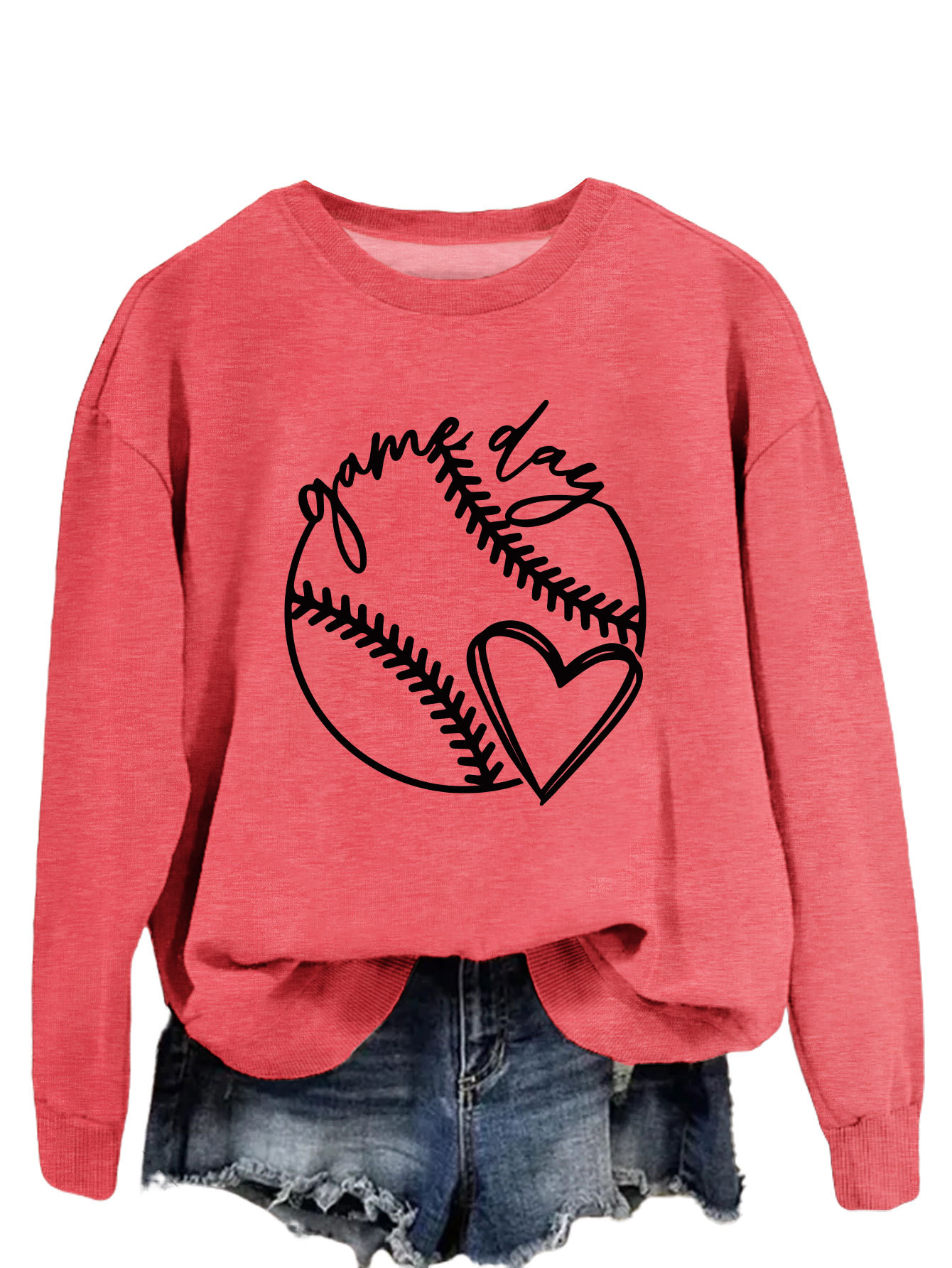 Red sweatshirt (black font)