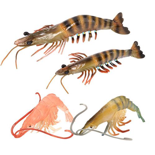 Simulated marine animal shrimp model, tiger shrimp, Penaeus monodon, green shrimp, river shrimp, children's cognitive teaching aids, ornaments and toys