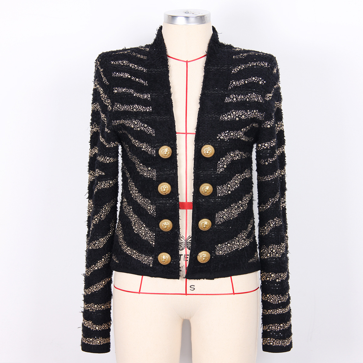 Klassische Strickjacke Aus Wolle Für Damen, Elegante Strickjacke_voghion.com