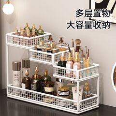 寝室化粧品収納ラックドレッシングテーブル多層香水とスキンケア製品収納ボックスイン寮デスクトップ収納ラック
