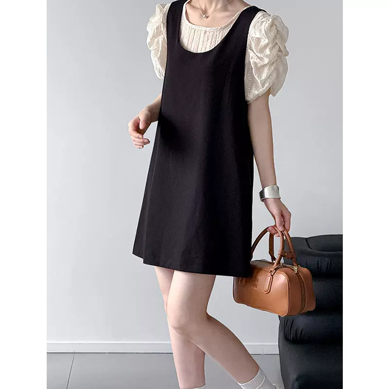 橘芷福利款  不退不换  设计感赫本法式黑色连衣裙感宽松气质2345