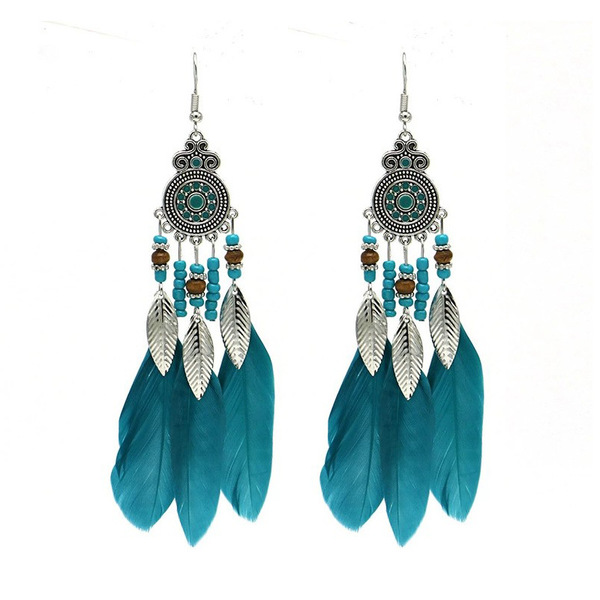 ethnic retro earrings from Yunnan province with tassels
