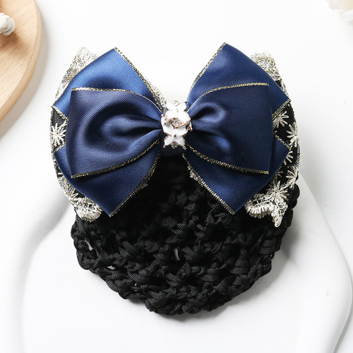 Professional hairpin nurse hairpin net pocket gold-edged polyester hairpin hairpin postal bank stewardess hotel work