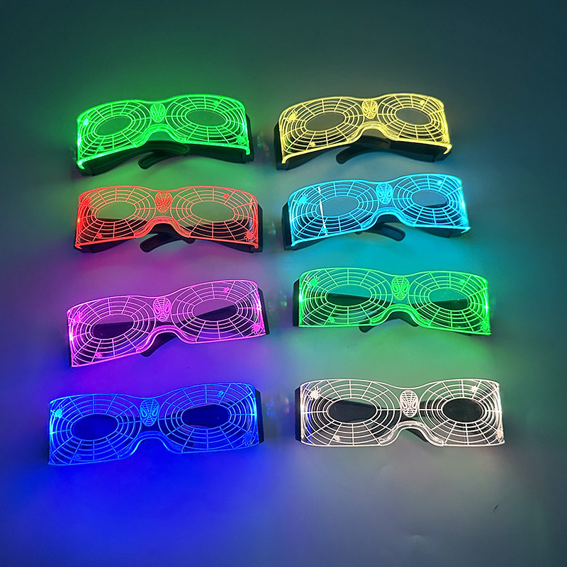LED gafas luminosas plegables tecnología cyberpunk gafas luminosas bungee bar fiesta iluminación cheerleading