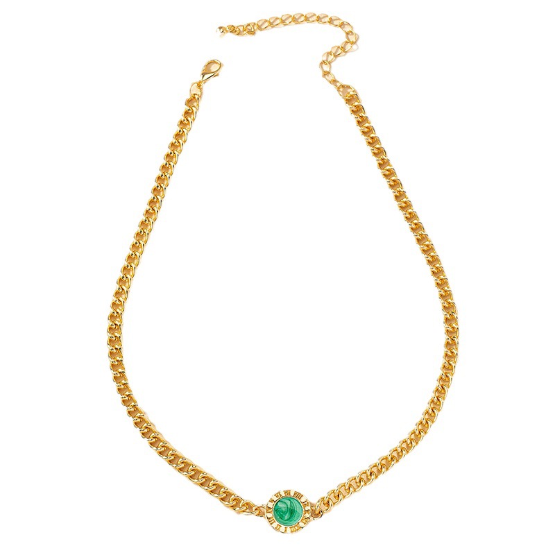 Lina collar retro de turquesa para mujer estilo coreano_voghion.com