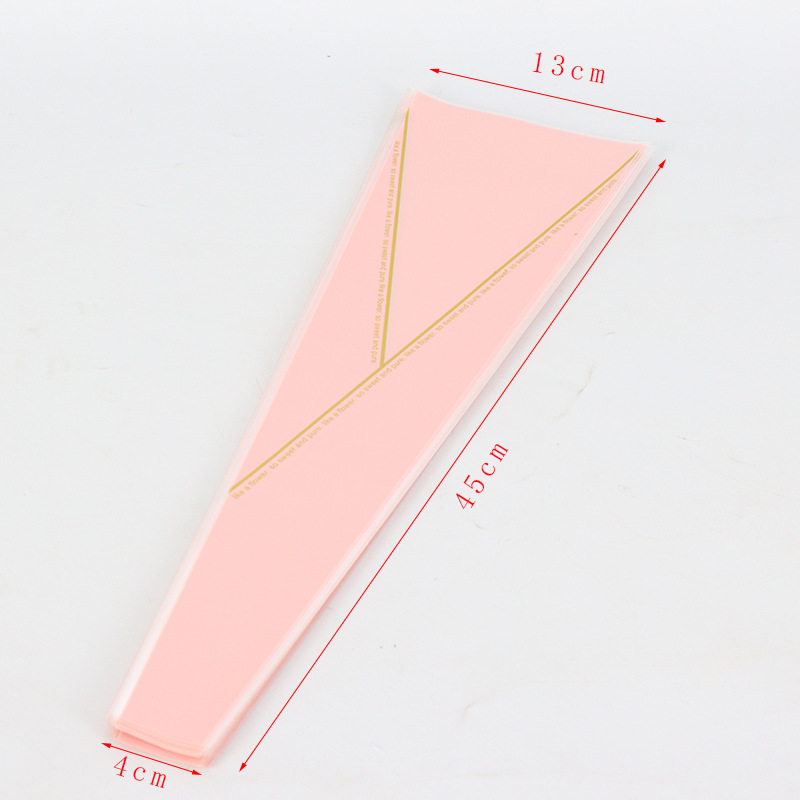 520 Día de San Valentín Corona de una sola rosa Bolsa de flores Material de embalaje Día de San Valentín OPP Bolsa de ramo de plástico al por mayor