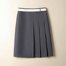 设计感西装百褶裙女2025秋冬新款高腰百搭不规则A字裙时尚包臀裙