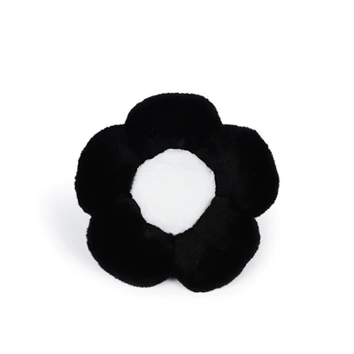 Seat cushion, seat cover: Diamond Pattern Car Seat Cover - rabbit-hair-flower-headrest-black-white-core