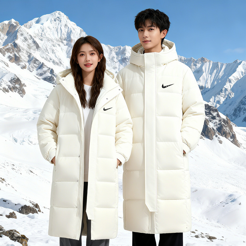 Cross-Border Cotton-Padded Jacket for Women 2026 Winter New Korean Style Loose Thickened Cotton Coat Mid-Length Over-The-Knee Hooded Jacket for Men and Women Cross-Border Cotton-Padded Jacket for Women 2026 Winter New Korean Style Loose Thickened Cotton Coat Mid-Length Over-The-Knee Hooded Jacket for Men and Women