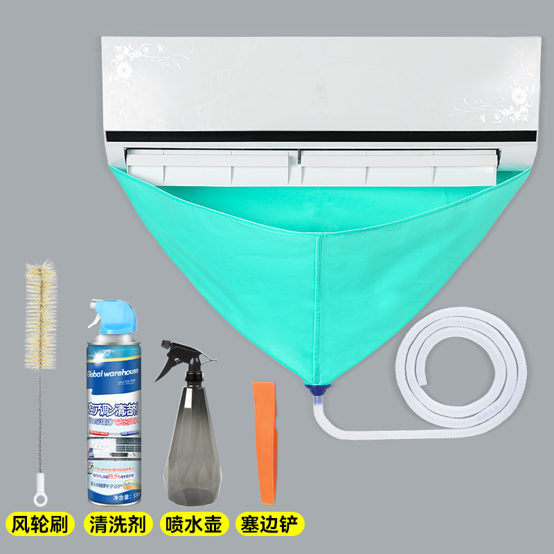 herramienta de limpieza de aire acondicionado conjunto completo de bolsas de agua cubierta de agua colgante máquina interior limpieza protector conjunto cubierta impermeable
