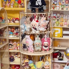 バブルマット布エナメルストラップ回転収納展示棚ブラインドボックスぬいぐるみ全透明オーバーレイダストカバー