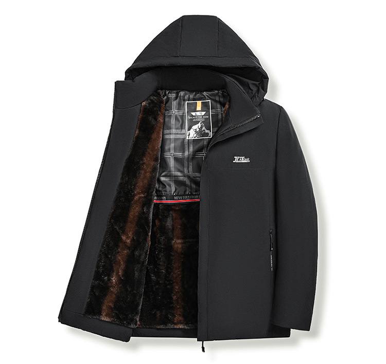 Men's Warm Velvet Padded Jacket Windproof Autumn Winter Coat_voghion.com