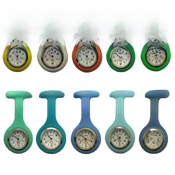 Silicone Pocket Watch Nurse Watch Pure Jelly Multi-Color Hanging Watch Creative Simple Student Exam Chest Watch Factory Hot Sale