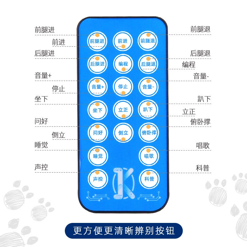 Cross-border foreign trade K21 intelligent programming pet stunt dog voice control touch interaction will call and go simulation remote control play