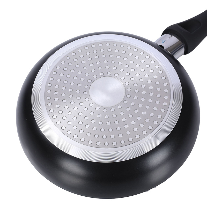 Juego de tres piezas de pan antiadherente de aluminio con olla de sopa olla de leche olla de suplemento alimenticio olla plana sartén utensilios de cocina traje