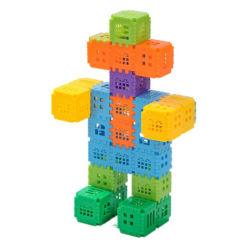Детские большие блочные строительные блоки для малышей От 2 до 3 лет пластиковые Пазлы для мальчиков и девочек в сборе, цифровые игрушки