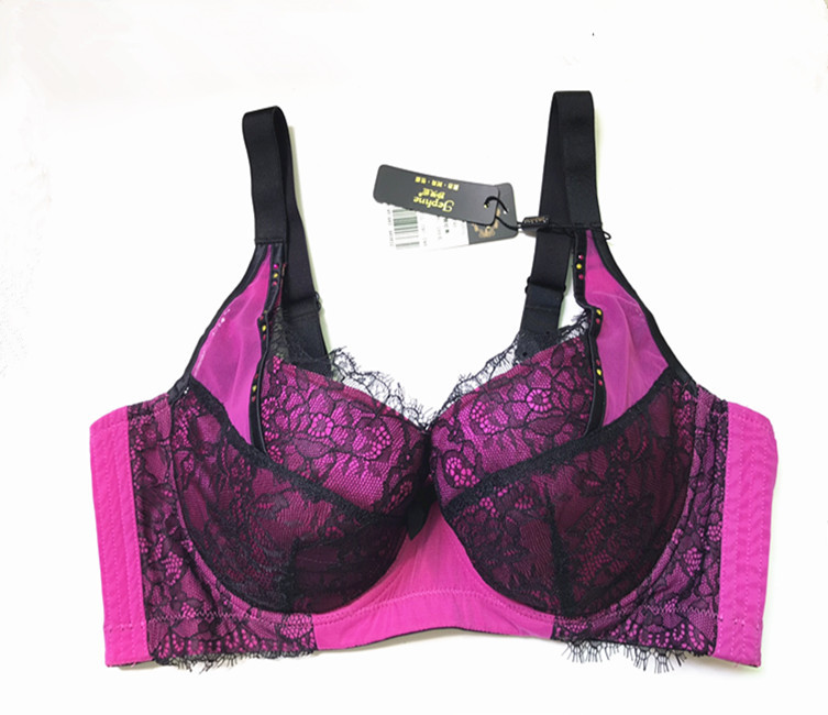 蕾絲大碼D杯薄有鋼圈文胸 珍芙妮4201聚攏調整型收副乳上托內衣胸