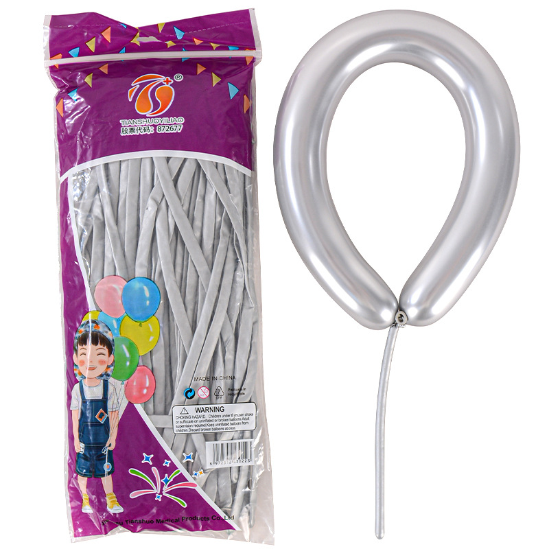 Globos largos en tira 260 globos mágicos 1.8g decoración para fiestas de cumpleaños infantiles globos largos metálicos color macarrón