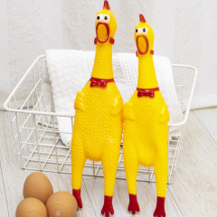 Large, medium and small vinyl screaming chicken, dog venting, decompression, prank toy, vocal pet toy, screaming chicken